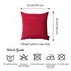 Set of 2 Red Brushed Twill Decorative Throw Pillow Covers