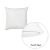 Set of 2 White Brushed Twill Decorative Throw Pillow Covers