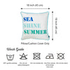 Sea Shine Summer Decorative Throw Pillow Cover