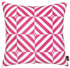 Hot Pink Geo Squares Decorative Throw Pillow Cover