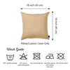 Set of 2 Light Beige Brushed Twill Decorative Throw Pillow Covers