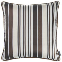 Brown and Tan Variegated Stripe Decorative Throw Pillow Cover