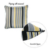 17"x 17" Jacquard Stripe Style Decorative Throw Pillow Cover