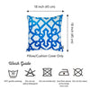 Blue Trellis Decorative Throw Pillow Cover Printed