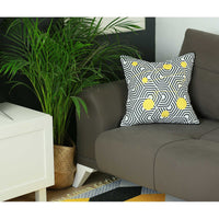 18"x18" Scandi Square Geo Printed Decorative Throw Pillow Cover