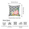 Black and White Pink Hibiscus Decorative Throw Pillow Cover