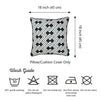 Black and White Geometric Links Decorative Throw Pillow Cover