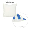 Blue and White Cabana Stripe Geometric Decorative Throw Pillow Cover