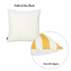 Yellow and White Cabana Stripe Geometric Decorative Throw Pillow Cover