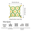 Lemon and Lime Geo Decorative Throw Pillow Cove