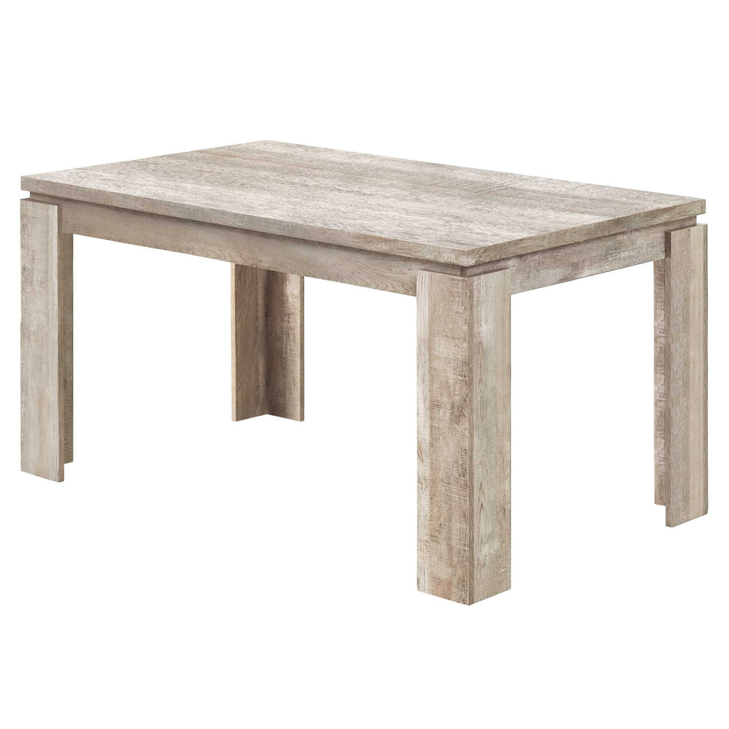 35.5"x 59"x 30.5" Dining Table Taupe Reclaimed Wood Look