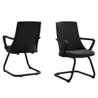 21"x 21"x 35" Office Chair 2pcs Guest Black Mesh Mid Back