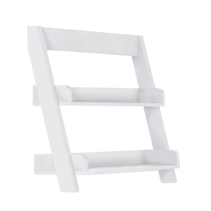 9"x 25.25"x 23.75" Bathroom Accent White Wall Mount Shelf