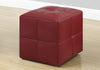 24"x 24"x 24" Ottoman 2pcs Set Juvenile Red Leather Look