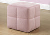 24"x 24"x 24" Ottoman 2pcs Set Juvenile Fuzzy Pink Fabric