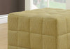 16.75"x 16.75"x 17" Ottoman Light Gold Linen Look Fabric