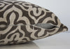 18"x 18" Pillow Dark Taupe Motif Design 2pcs