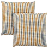 18"x 18" Pillow Gold Or Grey Abstract Dot 2pcs