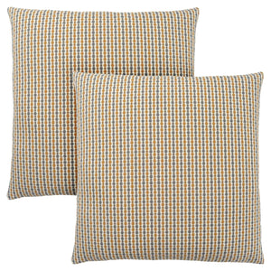 18"x 18" Pillow Gold Or Grey Abstract Dot 2pcs