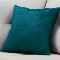 18"x 18" Pillow Turquoise Brushed Velvet 1pc