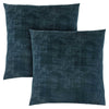 18"x 18" Pillow Dark Blue Brushed Velvet 2pcs