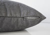 18"x 18" Pillow Dark Grey Floral Velvet 1pc