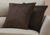 18"x 18" Pillow Dark Brown Floral Velvet 2pcs