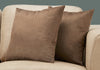 18"x 18" Pillow Light Brown Mosaic Velvet 2pcs