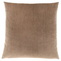 18"x 18" Pillow Beige Diamond Velvet 1pc