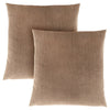 18"x 18" Pillow Beige Diamond Velvet 2pcs