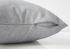 18"x 18" Pillow Light Grey Feathered Velvet 1pc