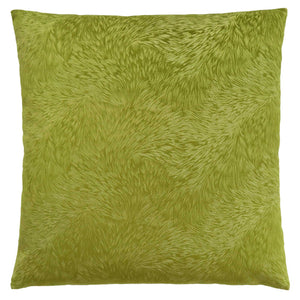 18"x 18" Pillow Lime Green Feathered Velvet 1pc