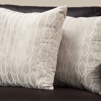 18"x 18" Pillow Taupe Wave Pattern 2pcs