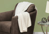 50"x 60" Throw Ivory Ultra Soft Ribbed Style