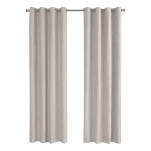 52"x 84" Curtain Panel 2pcs Ivory Room Darkening