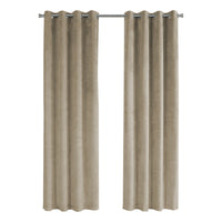 52"x 84" Curtain Panel 2pcs Beige Room Darkening