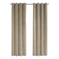 52"x 95" Curtain Panel 2pcs Beige Room Darkening