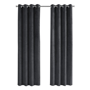 52"x 84" Curtain Panel 2pcs Grey Room Darkening