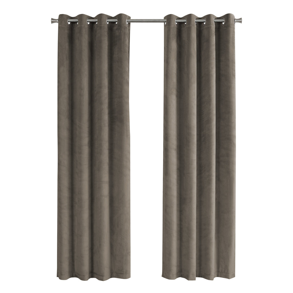 52"x 84" Curtain Panel 2pcs Taupe Room Darkening