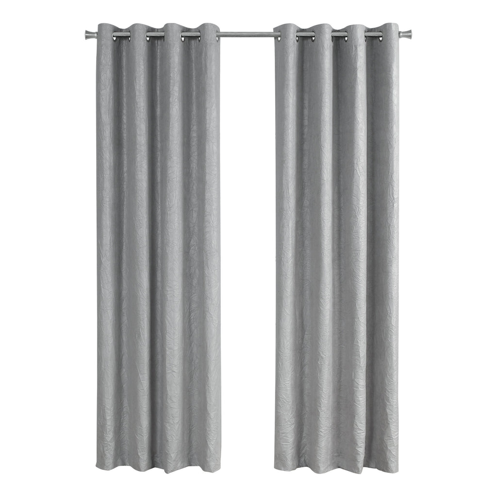 52"x 84" Curtain Panel 2pcs Silver Room Darkening