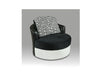 40" X 40" X 30" Avanti White Implosion Black Zig Zag Black 100% PU, 100% Polyester Velvet Chair