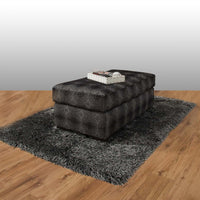 50" X 26" X 21" Athenea Black 100% Polyester Ottoman