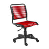 Black Swivel Adjustable Task Chair Bungee Back Steel Frame