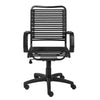 Black Swivel Adjustable Task Chair Bungee Back Steel Frame