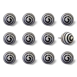 1.5" x 1.5" x 1.5" Ceramic-Metal Multicolor 12 Pack Knob