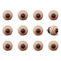 1.5" x 1.5" x 1.5" Ceramic-Metal Multicolor 12 Pack Knob