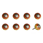 1.5" x 1.5" x 1.5" Ceramic-Metal Multicolor 8 Pack Knob