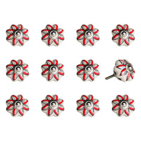 1.5" x 1.5" x 1.5" Ceramic-Metal Multicolor 12 Pack Knob