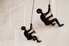 6" x 3" x 3" Resin Black 2 Pack Climbing Man