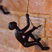 6" x 3" x 3" Resin Black 2 Pack Climbing Man